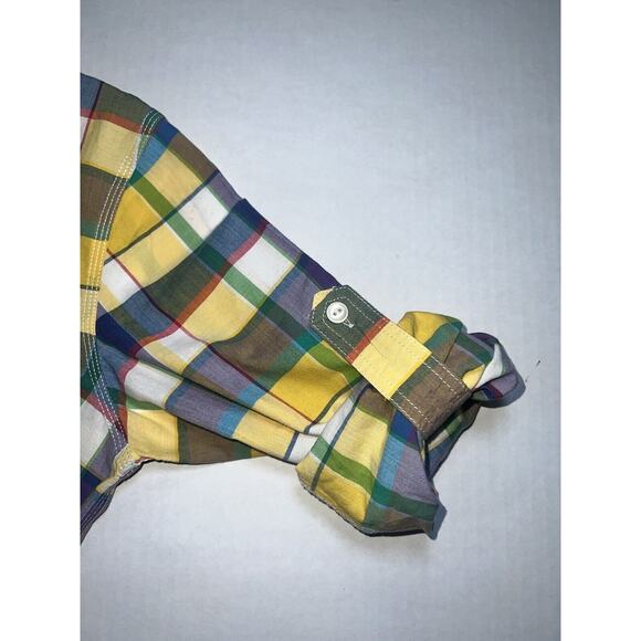 Lauren Ralph Lauren Shirt Women's Size PS Small Petites Yellow Plaid Roll Tab LS - Picture 15 of 15